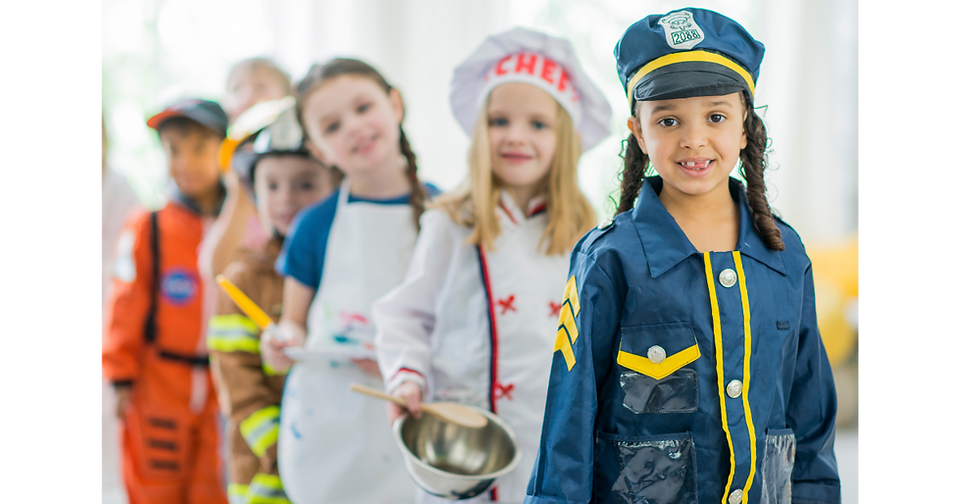 kids playing dress up