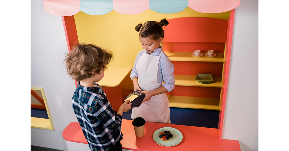 kids pretend play cafe