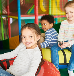 Little girl and boy at Open Play at little explorers adventure park